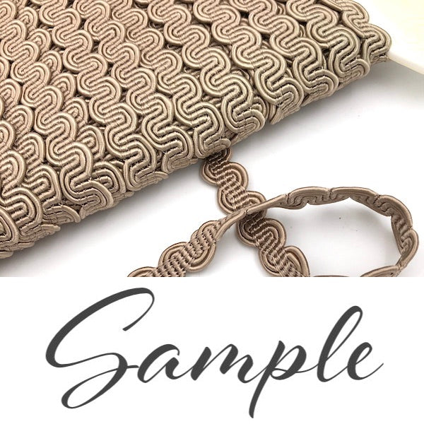GIMP BRAID Curved 13mm Taupe