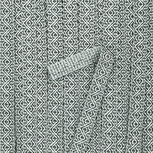 GIMP BRAID Ziggy 12mm Light Grey/Blue Per meter / Mollies New Zealand