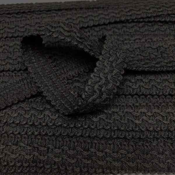 GIMP BRAID Knitted 15mm Black | Mollies Make And Create NZ