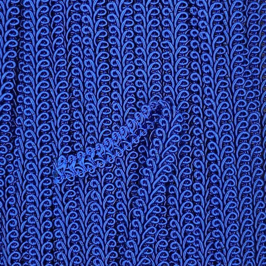 GIMP BRAID French 13mm Cobalt Blue Per meter / Mollies New Zealand