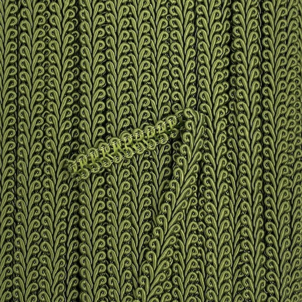 GIMP BRAID French 13mm Olive | Mollies Make And Create NZ