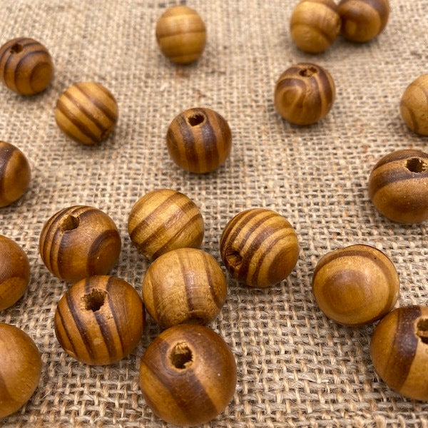 CRAFT WORKSHOP Wooden Beads Pine 20mm 20PK | Mollies Make And Create NZ