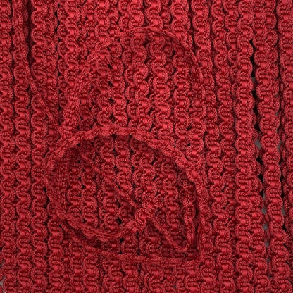 GIMP BRAID Link 8mm Claret Per meter / Mollies New Zealand