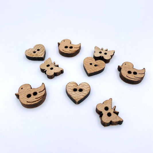 ABBEY Button 2-Hole Wooden / Mollies New Zealand