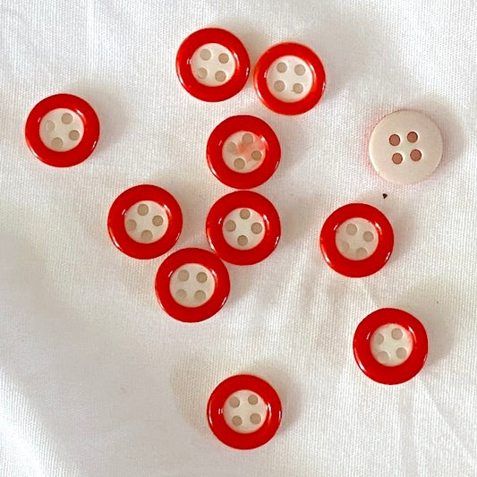SULLIVANS Button 4-Hole Red / Mollies New Zealand