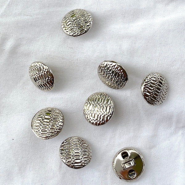 SULLIVANS Button Silver Shanked 13mm | Mollies Make And Create NZ