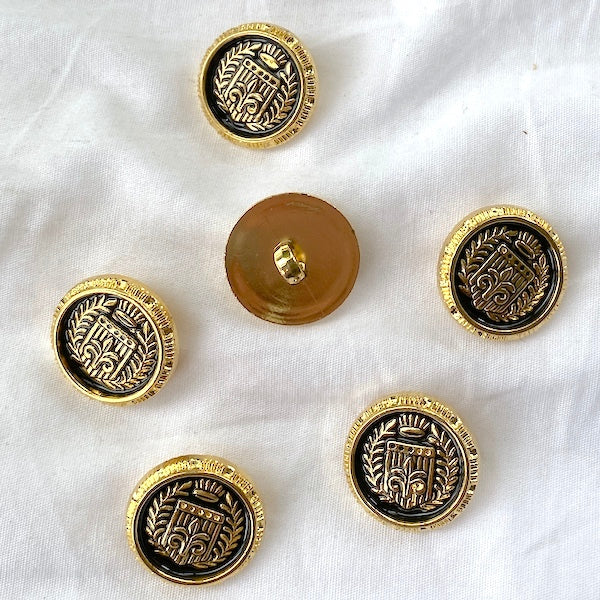 SULLIVANS Button Gold Shanked 21mm | Mollies Make And Create NZ