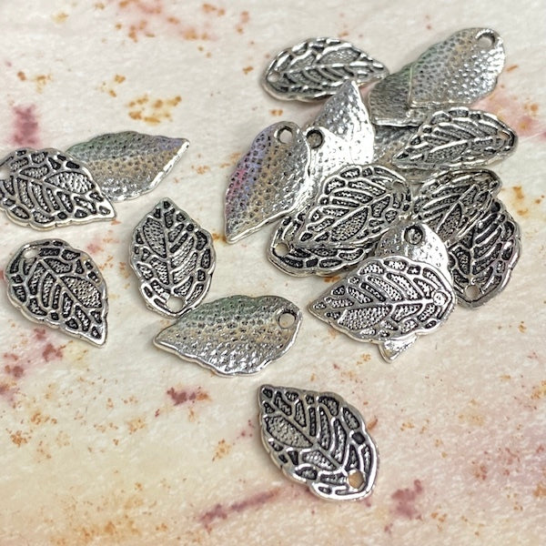 SULLIVANS Charm Silver Leaf | Mollies Make And Create NZ