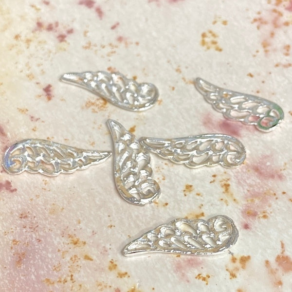SULLIVANS Charm Silver Angel Wings / Mollies New Zealand