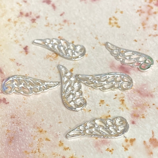SULLIVANS Charm Silver Angel Wings / Mollies New Zealand
