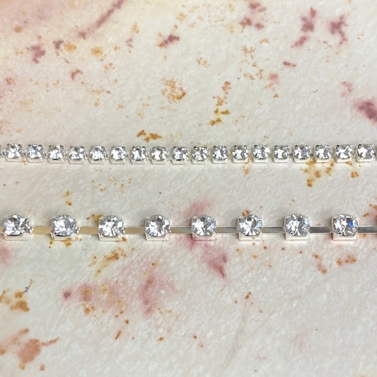 SULLIVANS Diamante Chain Silver/Clear / Mollies New Zealand