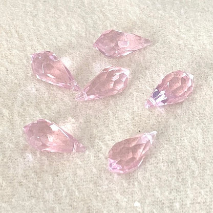 SULLIVANS Glass Teardrop Beads 20mm Pink 10PK / Mollies New Zealand
