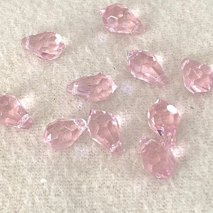 SULLIVANS Glass Teardrop Beads 15mm Pink 9PK / Mollies New Zealand