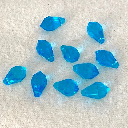 SULLIVANS Glass Teardrop Beads 15mm L Blue 9PK / Mollies New Zealand