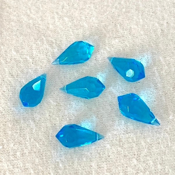 SULLIVANS Glass Teardrop Beads 20mm L Blue 10PK / Mollies New Zealand