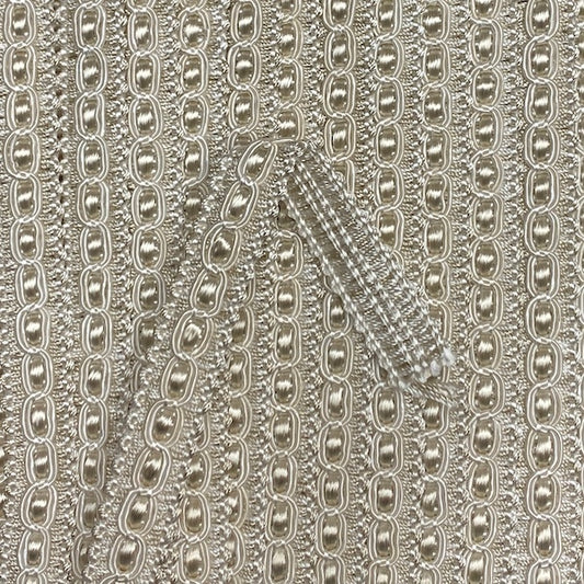 GIMP BRAID Fancy 15mm Oatmeal Per meter / Mollies New Zealand