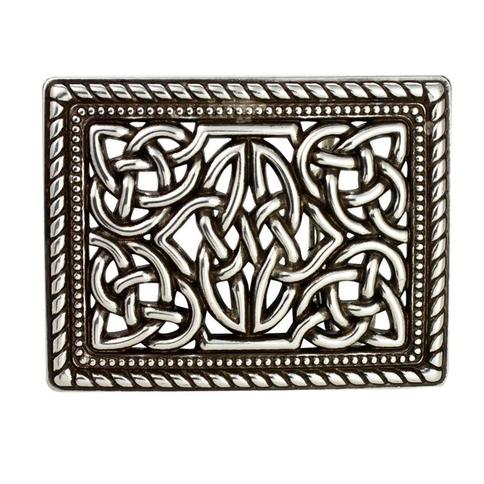 IVAN Victorian Trophy Buckle Antique Silver Rectangle 38mm (1-1 2") / Mollies New Zealand
