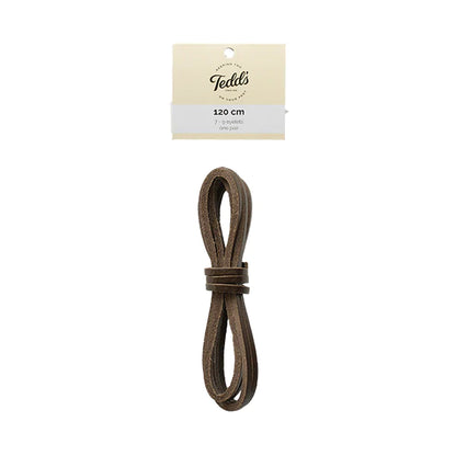 TEDD'S Leather Boat Laces Dark Brown 120cm / Mollies New Zealand