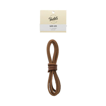 TEDD'S Leather Boat Laces Medium Brown 120cm / Mollies New Zealand