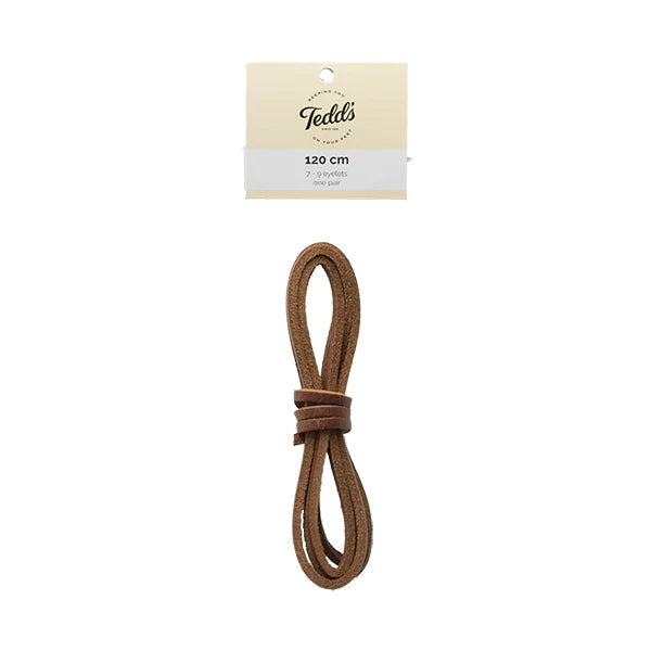 TEDD'S Leather Boat Laces Light Brown 120cm / Mollies New Zealand