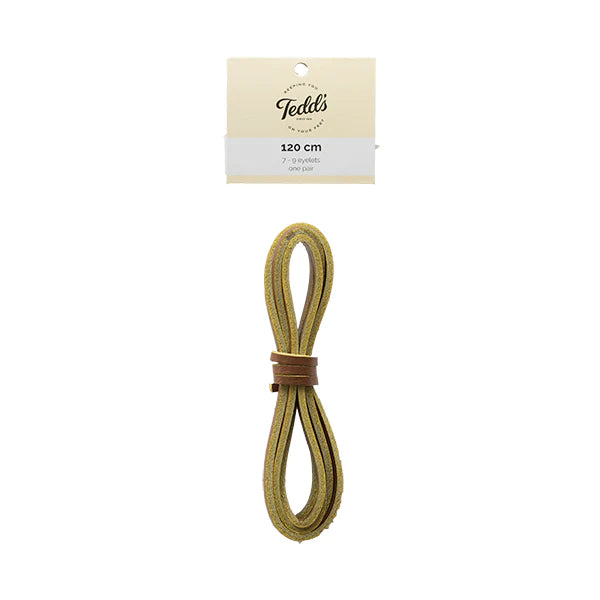 TEDD'S Leather Boat Laces Tan 120cm / Mollies New Zealand