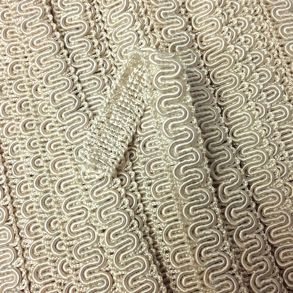 GIMP BRAID Scroll 15mm Linen Per meter / Mollies New Zealand