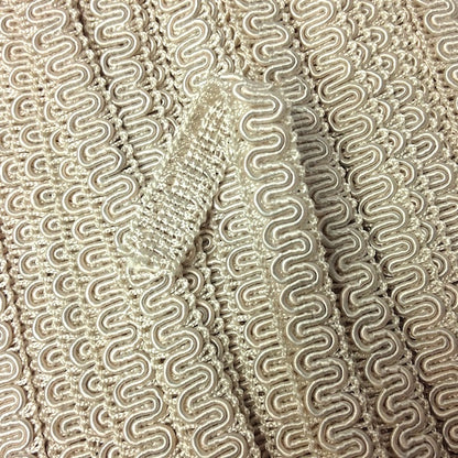 GIMP BRAID Scroll 15mm Linen Per meter / Mollies New Zealand
