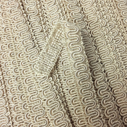 GIMP BRAID Scroll 15mm Linen Per meter / Mollies New Zealand