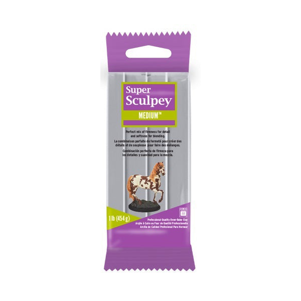 SCULPEY Super Clay Medium Grey 454gm / Mollies New Zealand