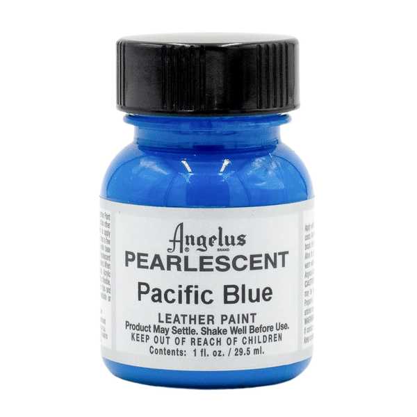 ANGELUS Acrylic Leather Paint Pacific Blue Pearlescent | Mollies Make And Create NZ