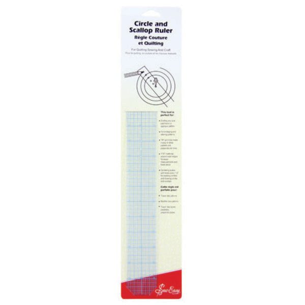 Scallions Ruler SEW EASY Circle & Scallop Ruler Inches – Mollies