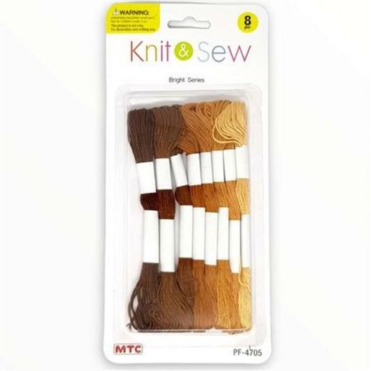 Knit & Sew Embroidery Floss Browns | Mollies Make And Create NZ