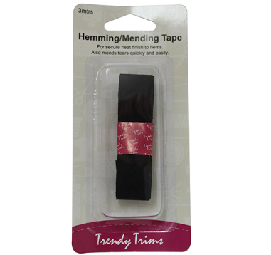 TRENDY TRIMS Hemming Tape Black | Mollies Make And Create NZ