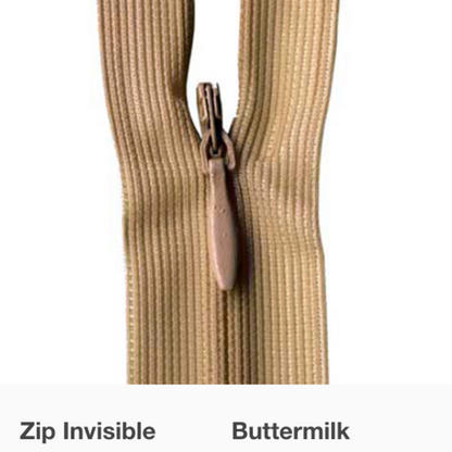 MOLLIES New Zealand / Invisible Zipper Buttermilk #867 30-35cm