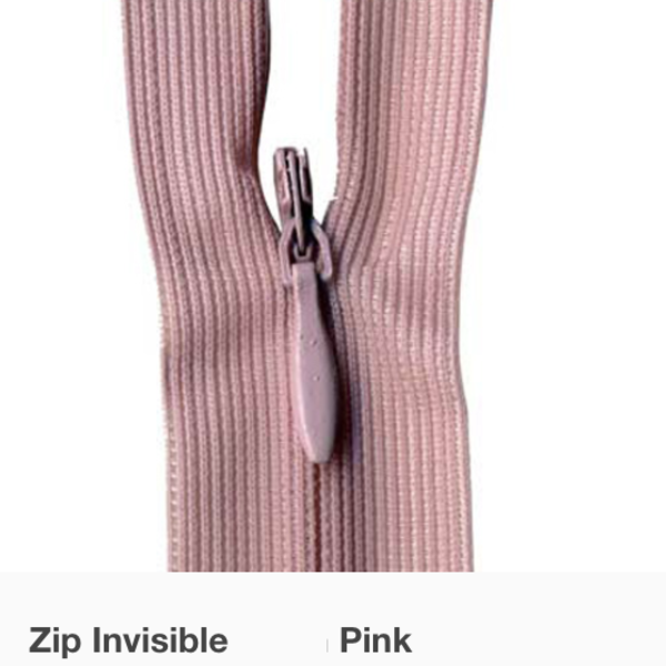 MOLLIES New Zealand / Invisible Zipper Pink #873 30-35cm