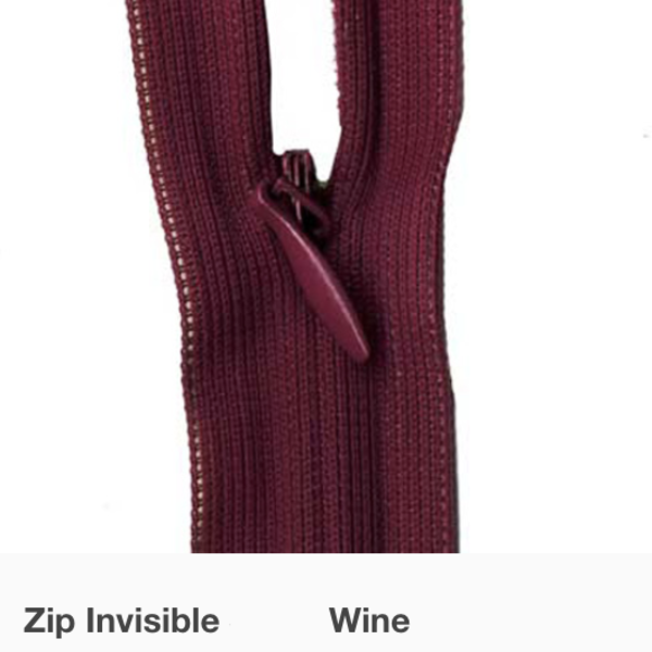 MOLLIES New Zealand / Invisible Zipper Wine #874 30-35cm