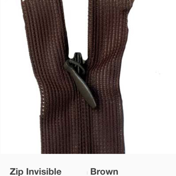 MOLLIES New Zealand / Invisible Zipper Brown #877 30-35cm