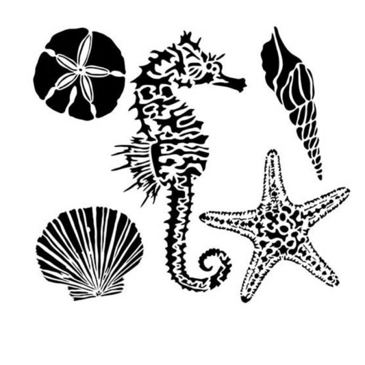 TCW Stencil Sea Creatures / Mollies New Zealand