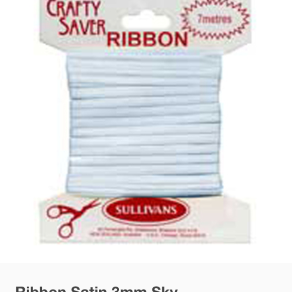 SULLIVANS Crafty Saver Satin Ribbon Sky / Mollies New Zealand