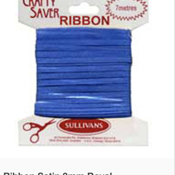 SULLIVANS Crafty Saver Satin Ribbon Royal Blue / Mollies New Zealand