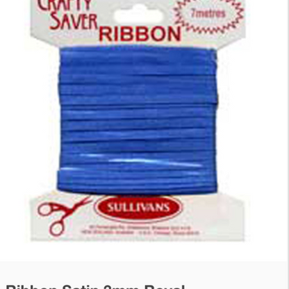 SULLIVANS Crafty Saver Satin Ribbon Royal Blue / Mollies New Zealand