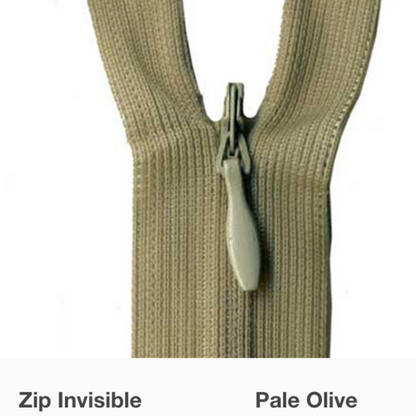 MOLLIES New Zealand / Invisible Zipper Pale Olive #944 30-35cm