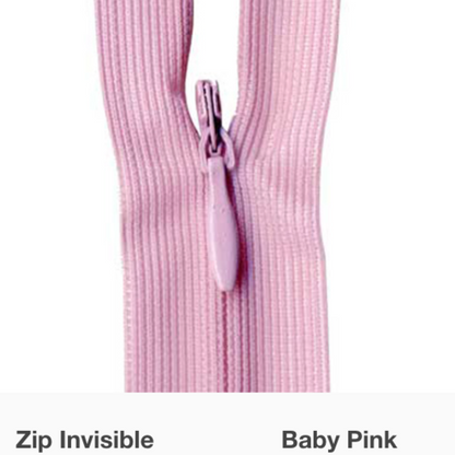 MOLLIES New Zealand / Invisible Zipper Baby Pink #942 30-35cm
