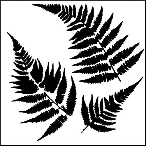 TCW Stencil Mini Ferns | Mollies Make And Create NZ