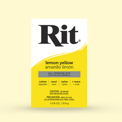 RIT Powder Dye Lemon Yellow 31.9gm / Mollies New Zealand