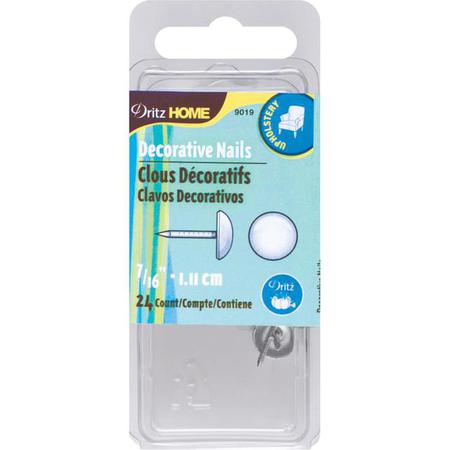 DRITZ Decorative Nails Smooth White | Mollies Make And Create NZ