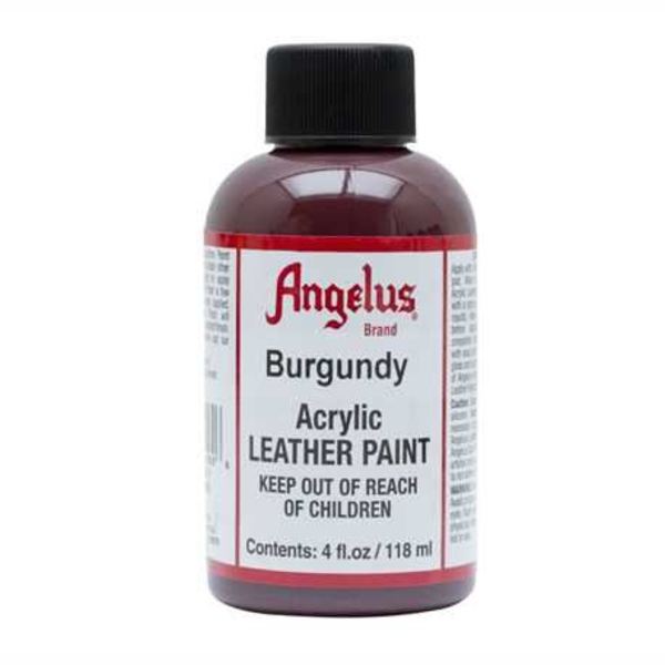 ANGELUS Acrylic Leather Paint Burgundy 118ml Burgundy / Mollies New Zealand