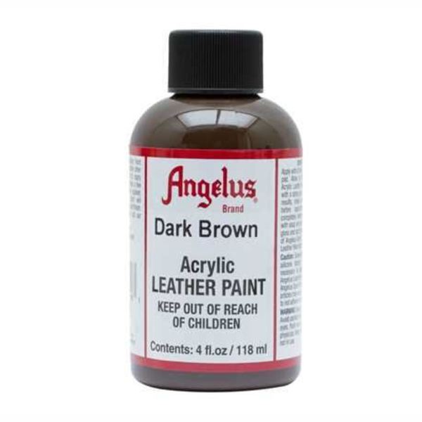 ANGELUS Acrylic Leather Paint Dark Brown 118ml Dark Brown / Mollies New Zealand