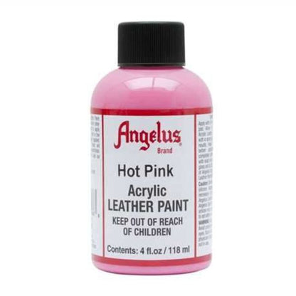 ANGELUS Acrylic Leather Paint Hot Pink 118ml Hot Pink / Mollies New Zealand