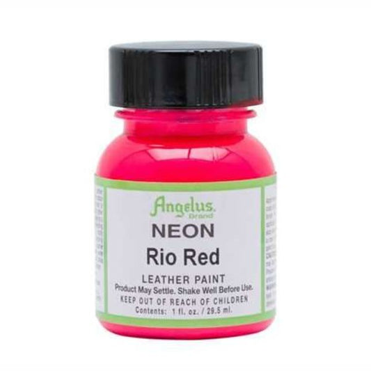 ANGELUS Acrylic Leather Paint Rio Red Neon / Mollies New Zealand